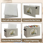 Dinosaur Truck Boy Nursery Foldable Storage Bins Box - Image 5