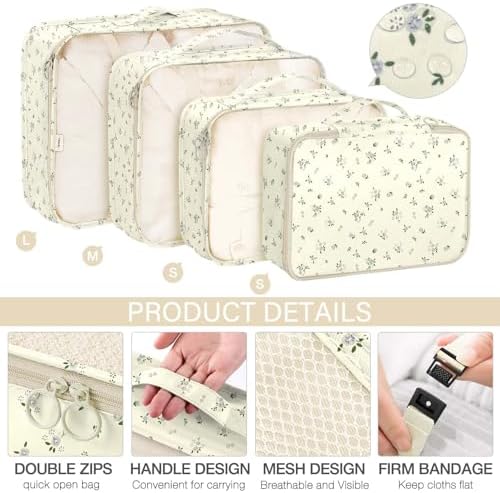 KPX 8 Set Packing Cubes for Travel, Luggage Packing Organizers Accessories - Image 3