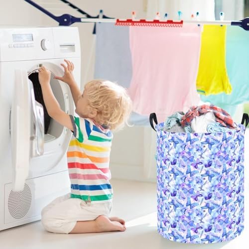 Butterfly Laundry hamper Baby Nursery Hamper Waterproof foldable kids laundry - Image 4