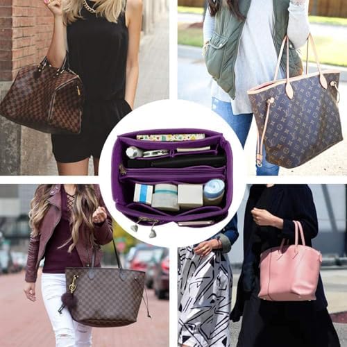 OMYSTYLE Purse Organizer Insert, Felt Tote Bag Organizer Insert - Image 5