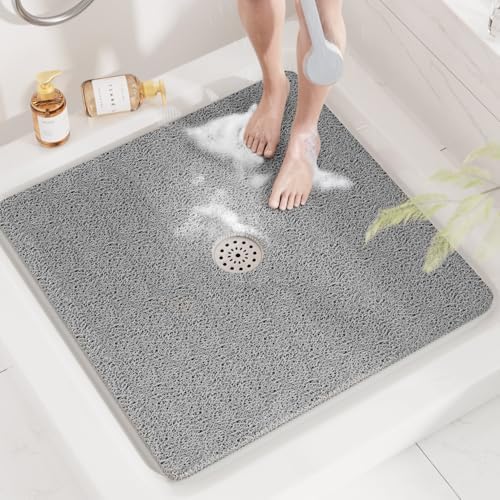 HITSLAM Square Shower Mat, 32 x 32 Inch Non Slip Bath Mat by HITSLAM
