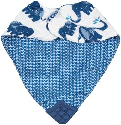 Nuby Reversible 100% Natural Cotton Muslin 3 Piece Teething Bib, Arrows/Red - Image 7