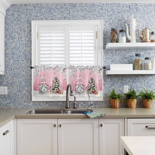 Vandarllin Christmas Gnome Kitchen Curtains and Valances Set, Winter Merry - Image 5
