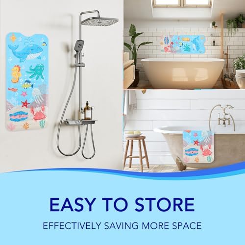 PRATIQUE Kids Bath Mat for Tub Non Slip，40 X 16 Inch Extra Long Kids Bathtub - Image 5