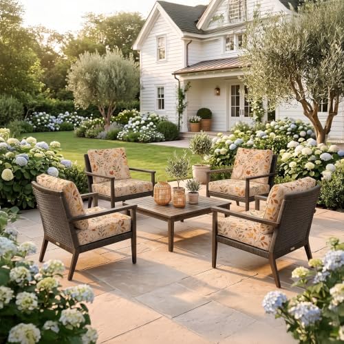 8Pcs Patio Cushion Covers Stretch Outdoor Furniture Protector Slipcovers - Image 6