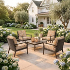 8Pcs Patio Cushion Covers Stretch Outdoor Furniture Protector Slipcovers - Image 6