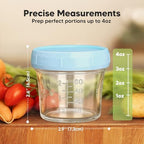KeaBabies 12pk 4oz Glass Baby Food Containers - Image 3