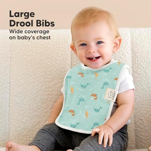 KeaBabies 8-Pack Organic Baby Bibs - Image 3