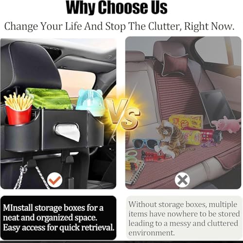 Back Seat Car Organizer, 4 in 1 Multifunctional Car Back Seat Storage Box - Image 3