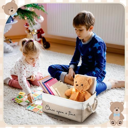 Marsui 1 Pcs Book Storage Basket Book Bin Once Upon a Time - Image 5