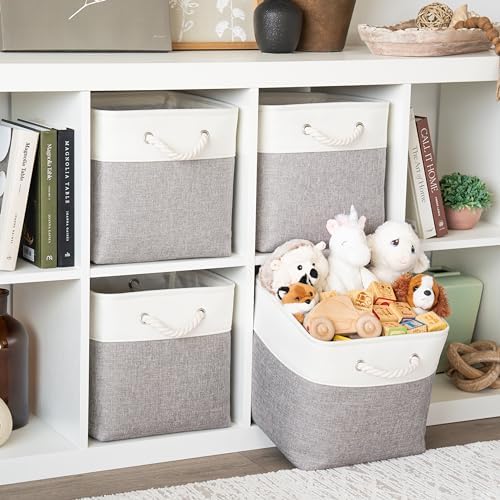 OrganiHaus 12x12 Cube Storage Bins, Rope Handles - Image 3
