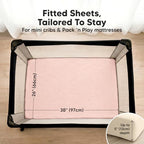 2-Pack Muslin Mini Crib Sheets for Boys, 38x26 Fitted Sheet - Image 3