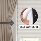 2 Pack Adhesive Curtain Holdbacks, Wood Curtain Tiebacks - Image 3
