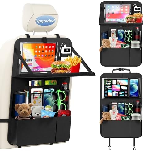 Backseat Car Organizer with Foldable Tray, Car Seat Organizer by KaiCross