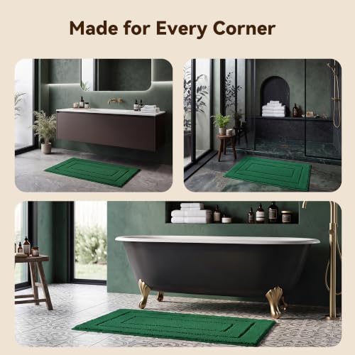 GRANNY SAYS Deep Green Bathroom Rug 16" x 24", Non-Slip Bath Mat - Image 7