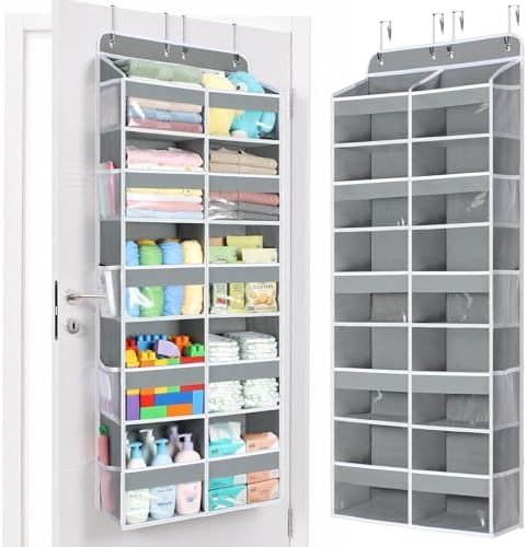Yecaye Over The Door Organizer, 5 Tier Extra Large Behind Door Storage of 10 by Yecaye