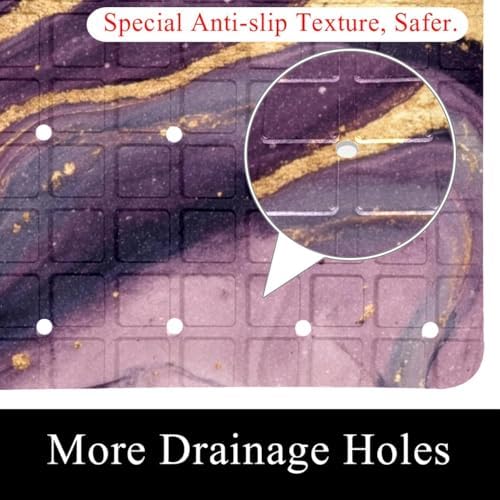 Bathtub Mat Non Slip 26.8x15.1 Inch, Machine Washable Shower Mats - Image 2