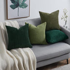 Topfinel Couch Throw Pillows Covers 18x18 Inch Set of 4, Olive Emerald Green - Image 5