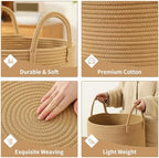 Laundry Basket Hamper Tall Rope Storage Woven - Image 3