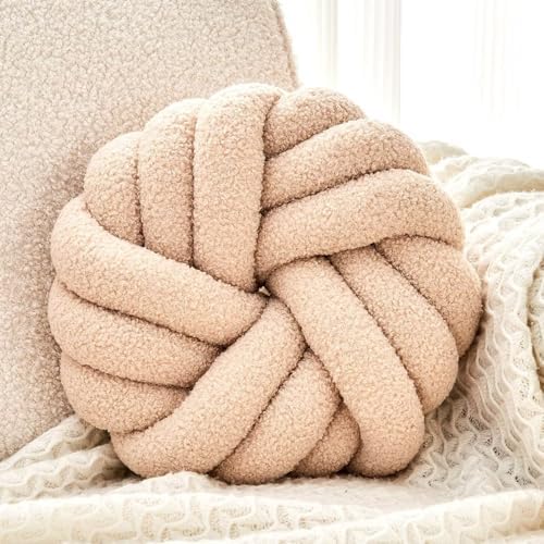 Uvvyui Knot Pillows, 14 Inch Decorative Throw Pillows Round Pillows Cushion by Uvvyui