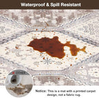 Floor Mat for Home 5×7ft, Easy Clean Plastic Rug-Like Pattern Area Mat for - Image 2