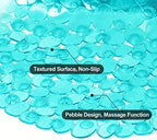 WELTRXE Pebbles Bath Mat Oval Non-Slip Bathtub Mat - Image 3
