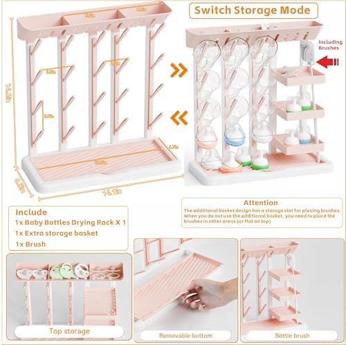 Yieach Larger Baby Bottles Drying Rack - Image 3