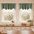 StangH 4-Panel Set Velvet Window Valance, 52x18 Inch, Sage Green by StangH
