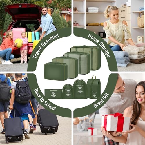 Packing Cubes for Travel 8 Set Luggage Organizer Bags - Image 6