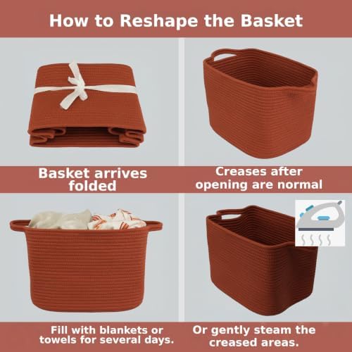 XUANGUO Woven Cotton Rope Storage Basket - Image 7