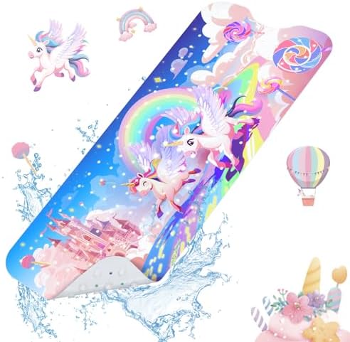 SHUCHING Unicorn Baby Bath Mat for Tub Non Slip for Girl-40x16 Inch by SHUCHING