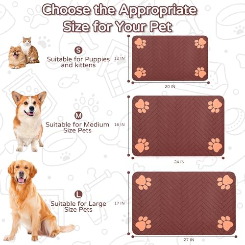 Dog Cat Food Mat, Absorbent Pet Feeding Mat - Image 3