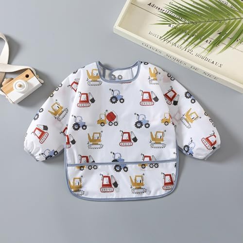 Sleeved Bib, 5 Pack, Waterproof Shirt Bibs - Image 3