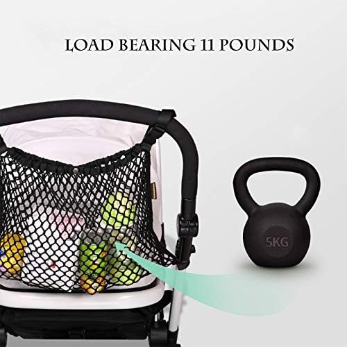 Universal Baby Stroller Organizer Polyester Net Mesh Storage Bag - Image 4