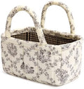Small Storage Basket Organizer, Mini Fabric Floral Storage Baskets by Ankick