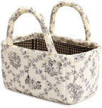 Small Storage Basket Organizer, Mini Fabric Floral Storage Baskets by Ankick