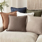 Foindtower Decorative Linen Fringe Throw Pillow Covers Boho Farmhouse Cushion - Image 7
