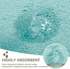 Polyester Bathroom Rug 17"x24" Aqua Haze, Non-Slip Soft Bath Mat - Image 5