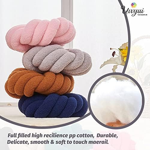 Uvvyui Knot Pillows, 14 Inch Decorative Throw Pillows Round Pillows Cushion - Image 3