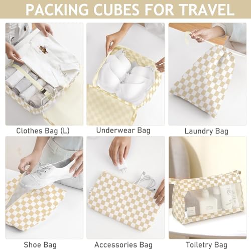8 Set Packing Cubes for Travel, Luggage Packing Organizers Accessories Large - Image 4