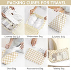8 Set Packing Cubes for Travel, Luggage Packing Organizers Accessories Large - Image 4