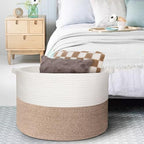 MEGASKET 115L Super Large Blanket Basket, 23.6"x15.7" Oversized Cotton Rope - Image 5