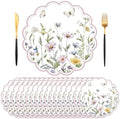 50PCS Floral Paper Placemats Disposable Wildflower Paper Placemats by Unknown