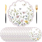 50PCS Floral Paper Placemats Disposable Wildflower Paper Placemats by Unknown