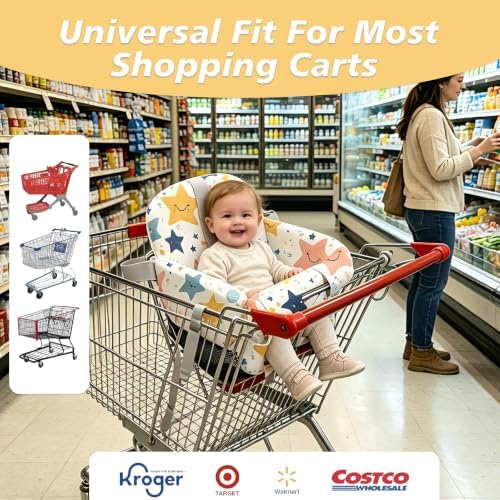 Shopping Cart Cover for Baby, Baby High Chair Cover, Grocery cart Cover - Image 2