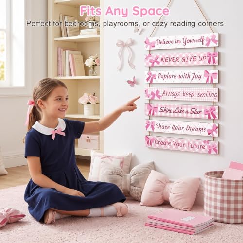Girls Room Decor Colorful Inspirational Wall Plaque Set - Image 5
