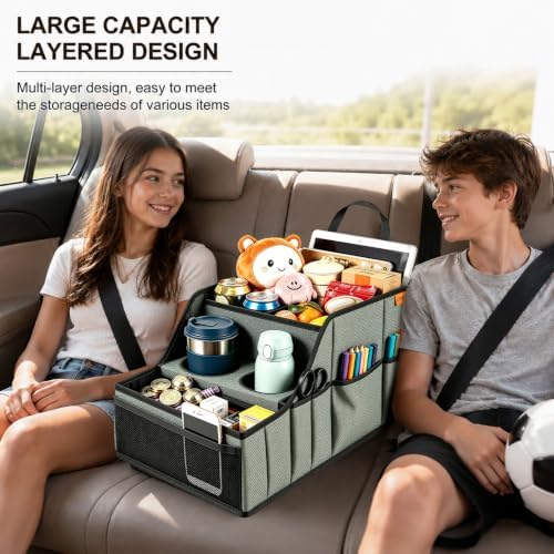 Car Seat Organizer Back Front Captains Seats Storage Travel - Image 2