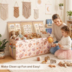 Toy Box with Adjustable Divider Large Toy Chest Storage - Image 4