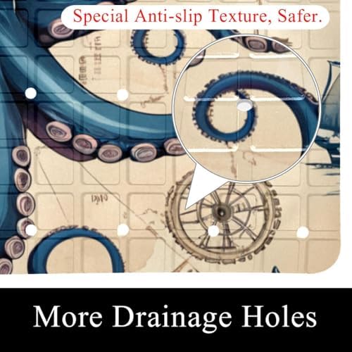 Non Slip Bathtub and Shower Mat 26.8x15.1 inch, Bath Mat - Image 2