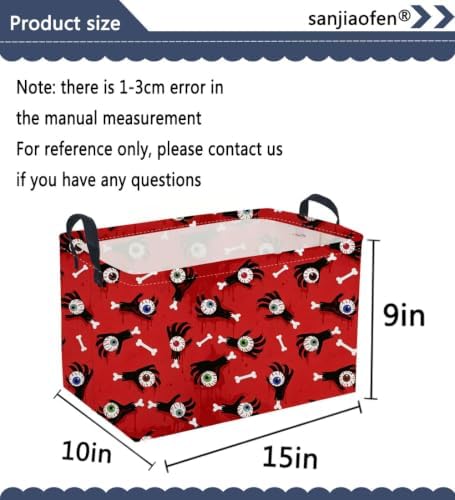 Sanjiaofeng Rectangular Halloween Ghost Hand Storage Basket, Trick or Treat - Image 7